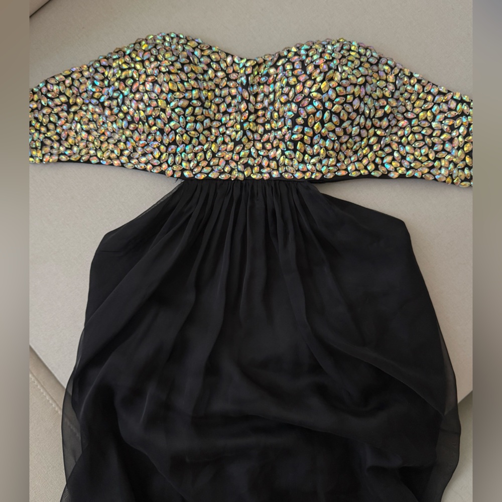 Black Embellished Cutout Maxi Dress